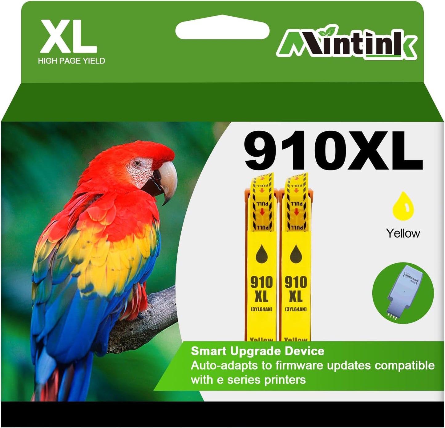 910XL Yellow Ink Cartridges Replacement for HP 910XL 910 XL Ink Cartridges Combo Pack for HP OfficeJet Pro 8010 8015 8018 8020 8022 8025 8028 8035 8030 Printer (910 Yellow 2-Pack)