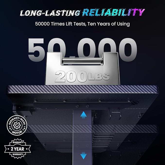 SIAGO Electric Standing Desk Adjustable - 48 x 24 Inch Sit Stand up Desk with Cable Management - 3 Memory Preset Adjustable Height Table