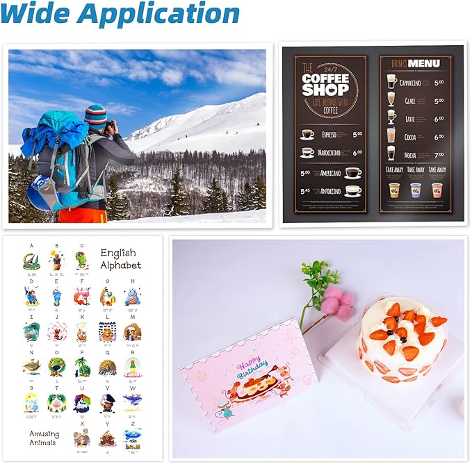 Uinkit 200 Sheets Double Sided Photo Paper Glossy 8.5x11 54lbs Inkjet for Dye Ink 200Gsm Value Bulk Pack Picture 8.5 x 11 9.5Mil for Inkjet Printing Printer (200sheets, 8.5x11)