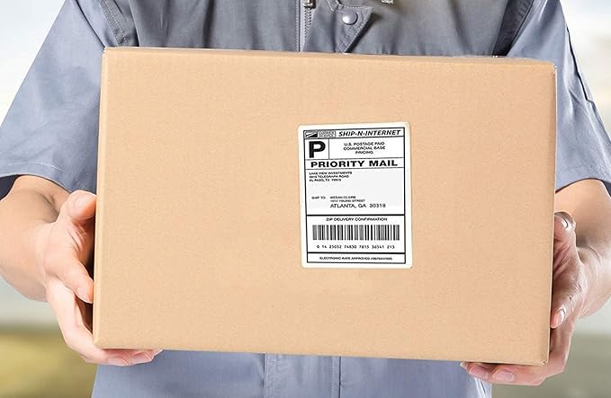 4x6 Thermal Labels, 8000 Shipping Labels with Perforated Line, Commercial Grade Thermal Shipping Label Paper