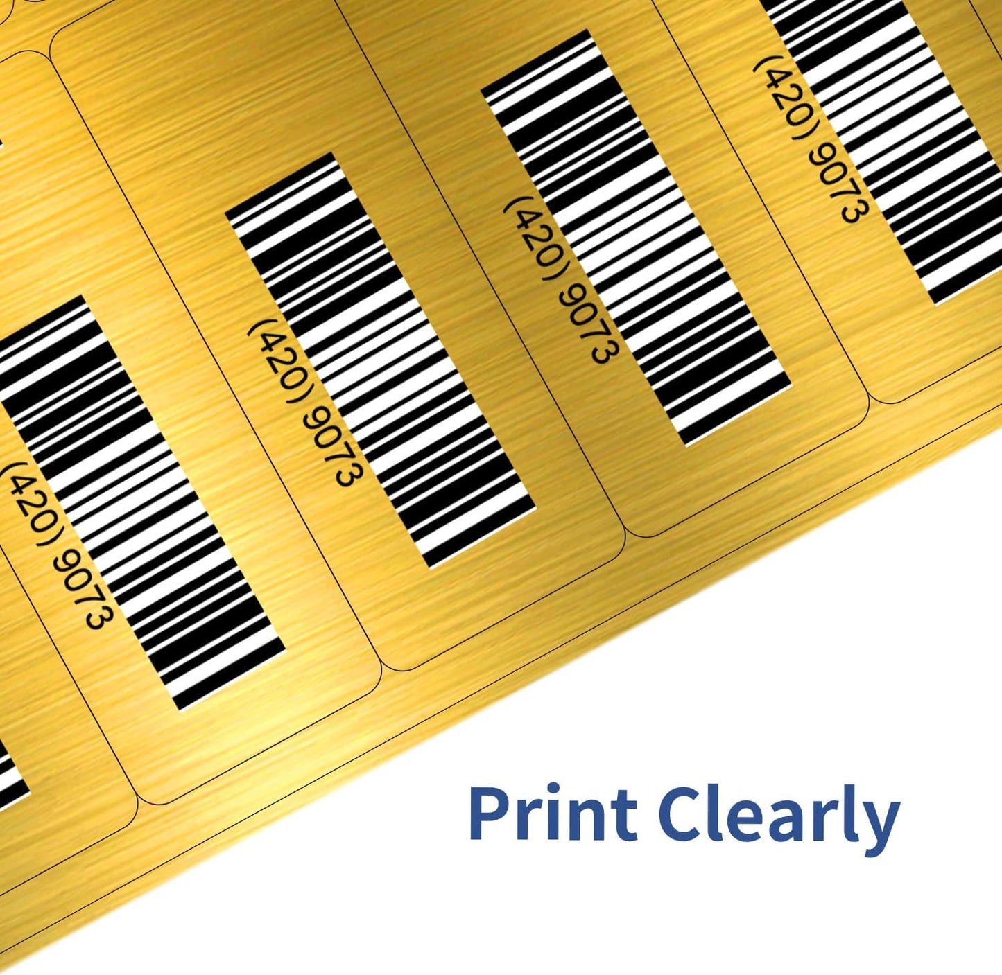 1" x 2-5/8" Address Labels- Gold Shipping Labels Stickers/Mailing Labe Stickers for Laser/Inkjet Printer, Matte- Permanent Adhesive Sticker