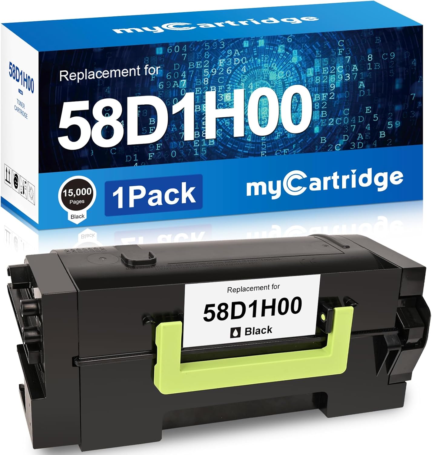 myCartridge Remanufactured Toner Cartridge Replacement for Lexmark 58D1H00 Works for MS821 MS822 MS823 MS824 MS825 MS826 MX721 MX722 MX725 MX822 MX824 MX826 MS725 Printer (1 Black)