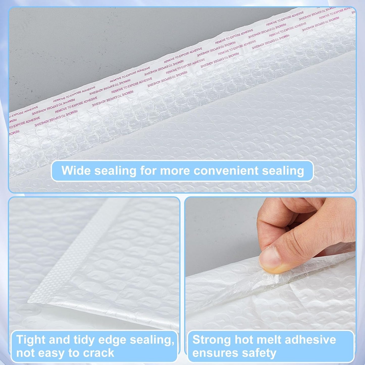 Ireer 20 Pack Extra Large 18 x 22" Bubble Mailers Poly Padded Envelopes Cushioned Mailing Envelopes Bubble Padded Mailers Self Adhesive Waterproof Shipping Bags for Business Christmas Gift Packaging