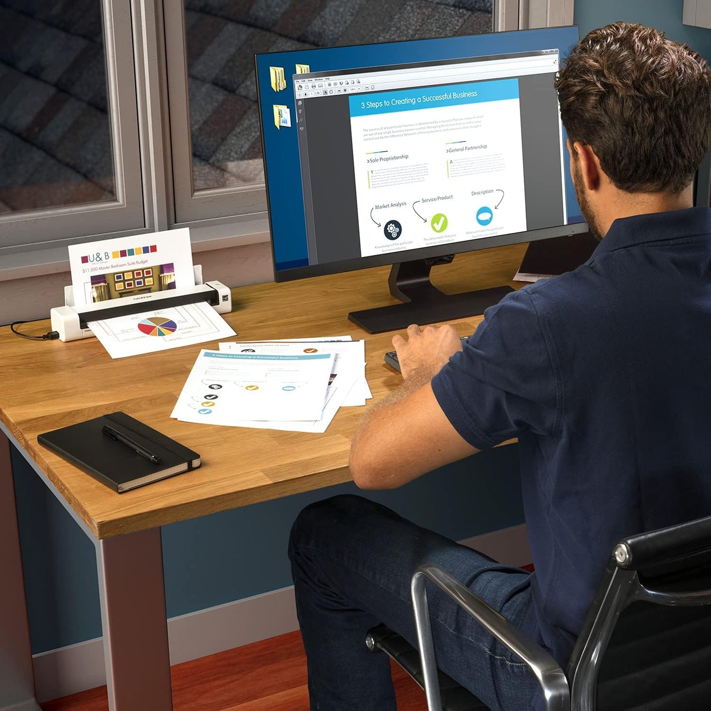 Brother DS-740D Duplex Compact Mobile Document Scanner (Renewed Premium)