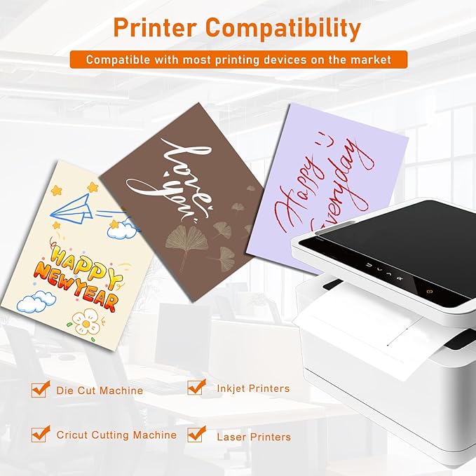 40 Sheets Light Purple Cardstock 8.5 x 11 Printer Paper, 75lb Heavyweight Paper Card Stock for Wedding, School Crafting, Invitations, Making Cards, Certificates