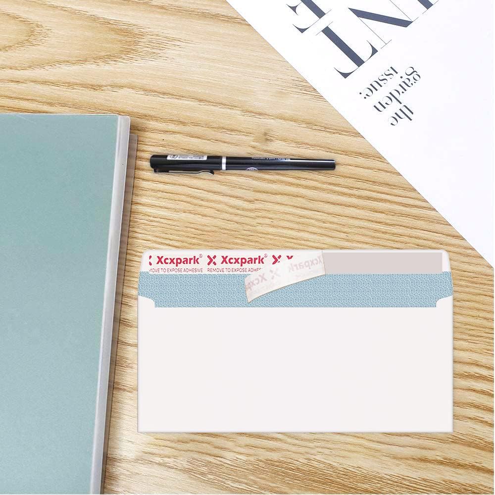 120 PCS #10 Double Window White Security Envelopes for QuickBooks Invoices, Most Statements And Documents Self Seal Kraft 4-1/8 x 9-1/2 inches Invisible Envelopes Super Strong Quick Seal