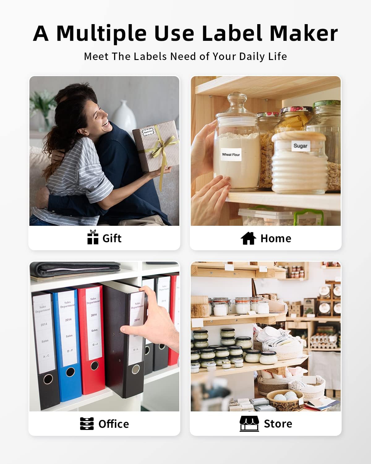 Phomemo M220 Label Maker, New Flagship Barcode Printer, 3.14 '' Bluetooth Thermal Label Printer, for Address, Mailing, Files,Small Printer Compatible with Android, iOS,with 3 Label, 80mm