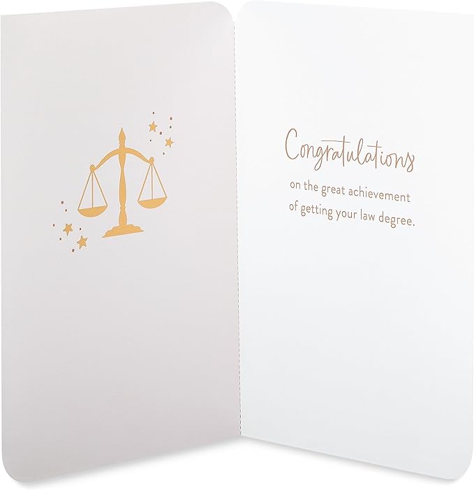 American Greetings Law School Graduation Card (Great Achievement)