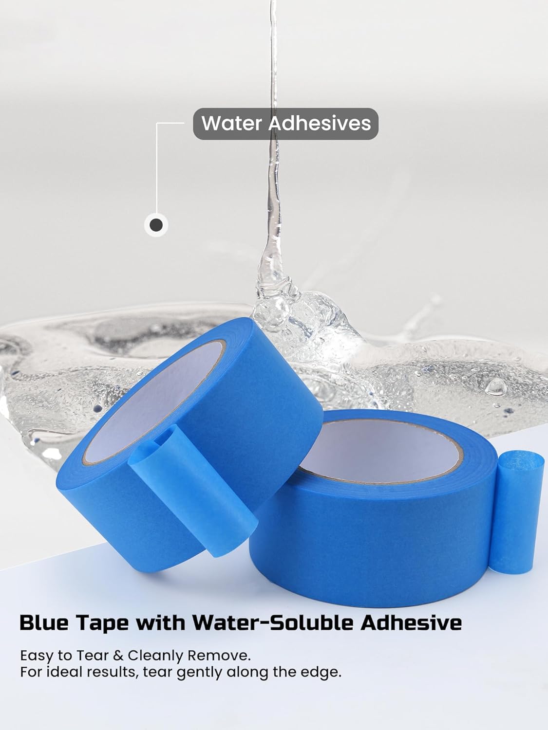 Lichamp Blue Painters Tape Bulk, 10 Pack 1.9 inch Wide by 55 Yards Tape, Blue Tape for Crafts Arts