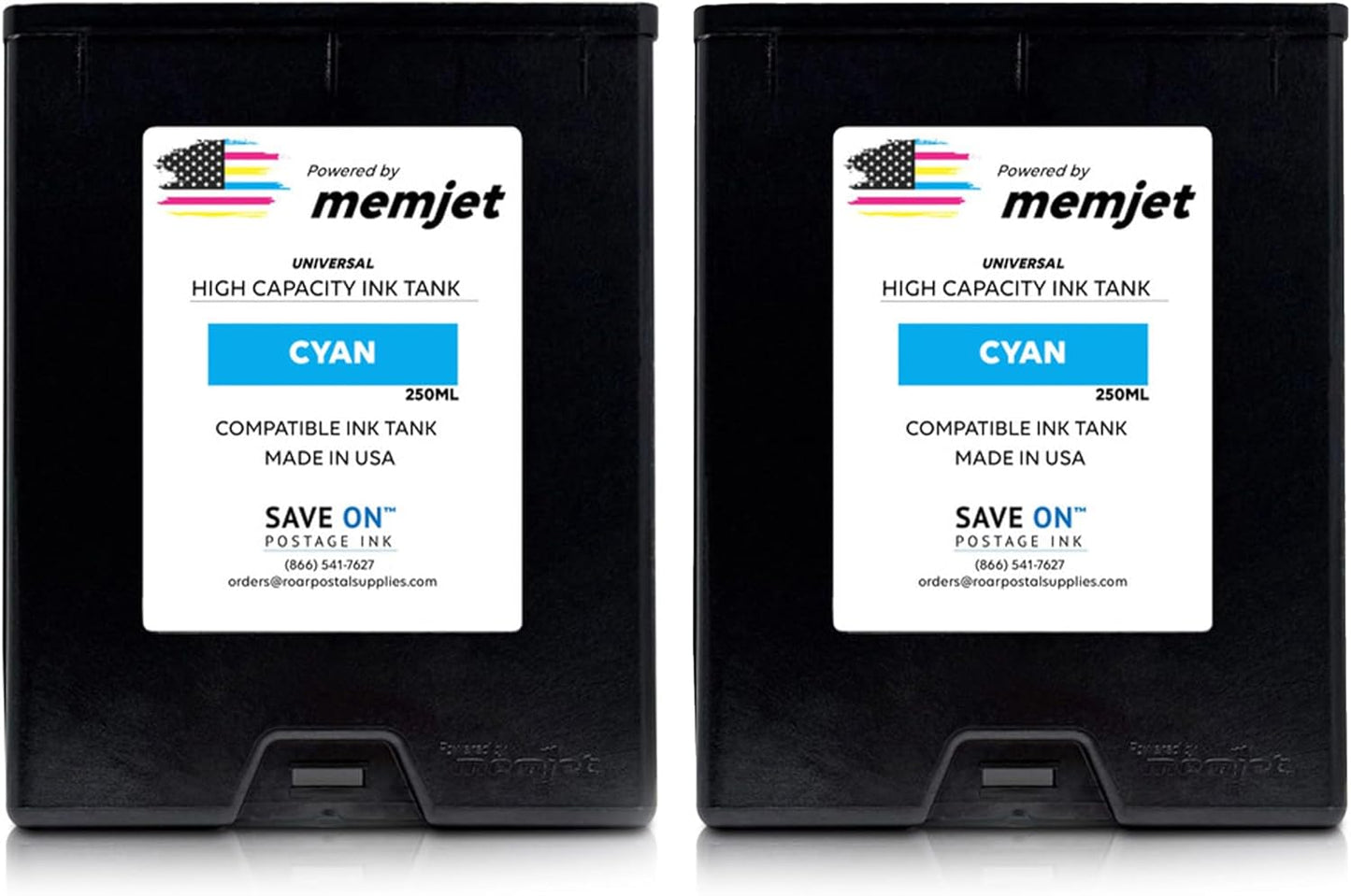 Quadient Memjet M5K250-N Compatible High Capacity Cyan Printer Ink Tank (500ml) - Printer Ink Cartridge for Mach Series Quadient & Hasler Printers - Fade-Resistant Replacement Inkjet Printer Ink