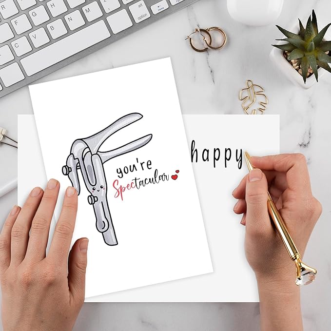 Funny You're Spectacular Card, Lovely Thank You Card for OB GYN Family Doctor Midwife, Unique Thank You Gifts for Doctor Nurse, Cute Medical Card