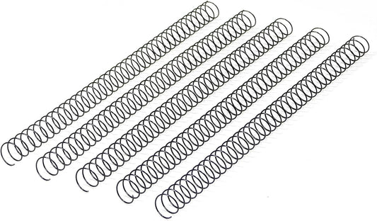 RAYSON 28.6mm Spiral Wire Coil Binding, 3:1 Pitch, 1-1/8" Metal Spiral Coils Binding 240 Sheets Capacity, Black Color & Pack of 50