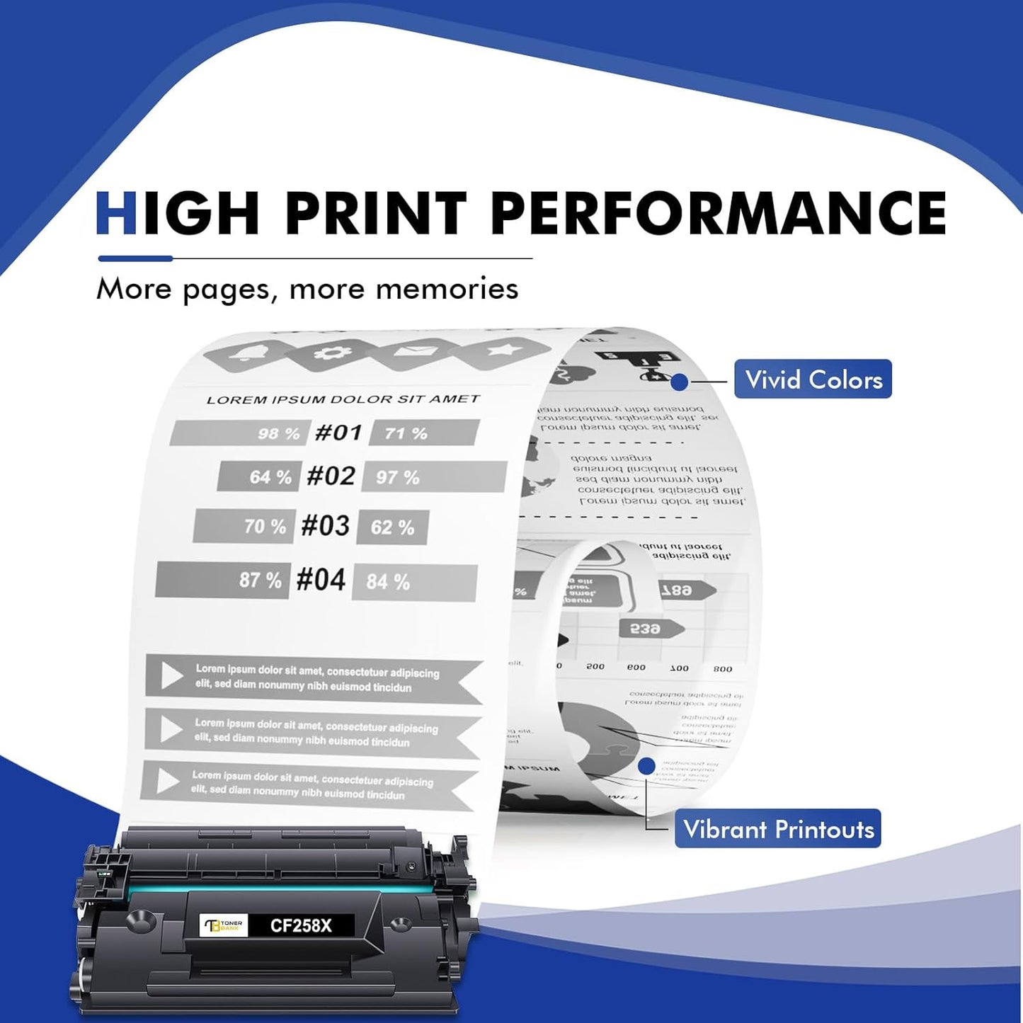 CF258X 58X Toner Cartridge Black High Yield 58A Compatible Replacement for HP 58X CF258X 58A CF258A Toner Cartridge for HP Laserjet Pro M404n M404dn MFP M428fdw M428fdn M428dw Printer Ink 2 Pack
