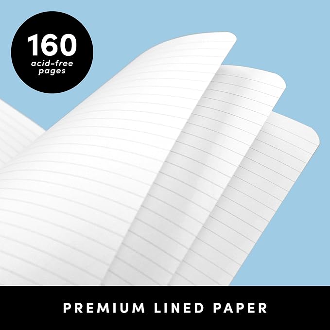 PAPERAGE Softcover Lined Journal Notebook (Burgundy), 160 Pages, Medium College Ruled Notebook, 5.6 inches x 7.9 inches - 100 GSM Thick Premium Paper, Soft Vegan Leather Journal for Home, Work & School