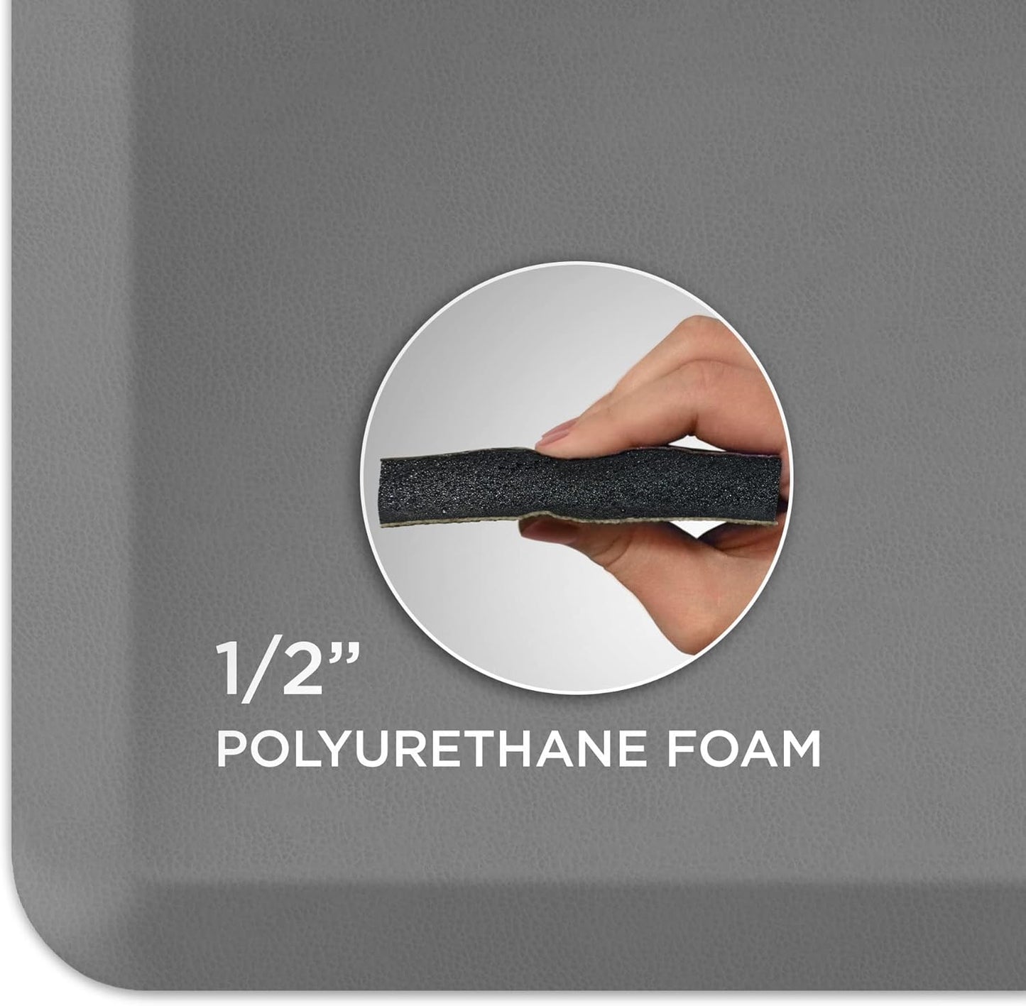 GelPro Utility Anti-Fatigue Runner Mat, Leather Grain Grey - 20x72