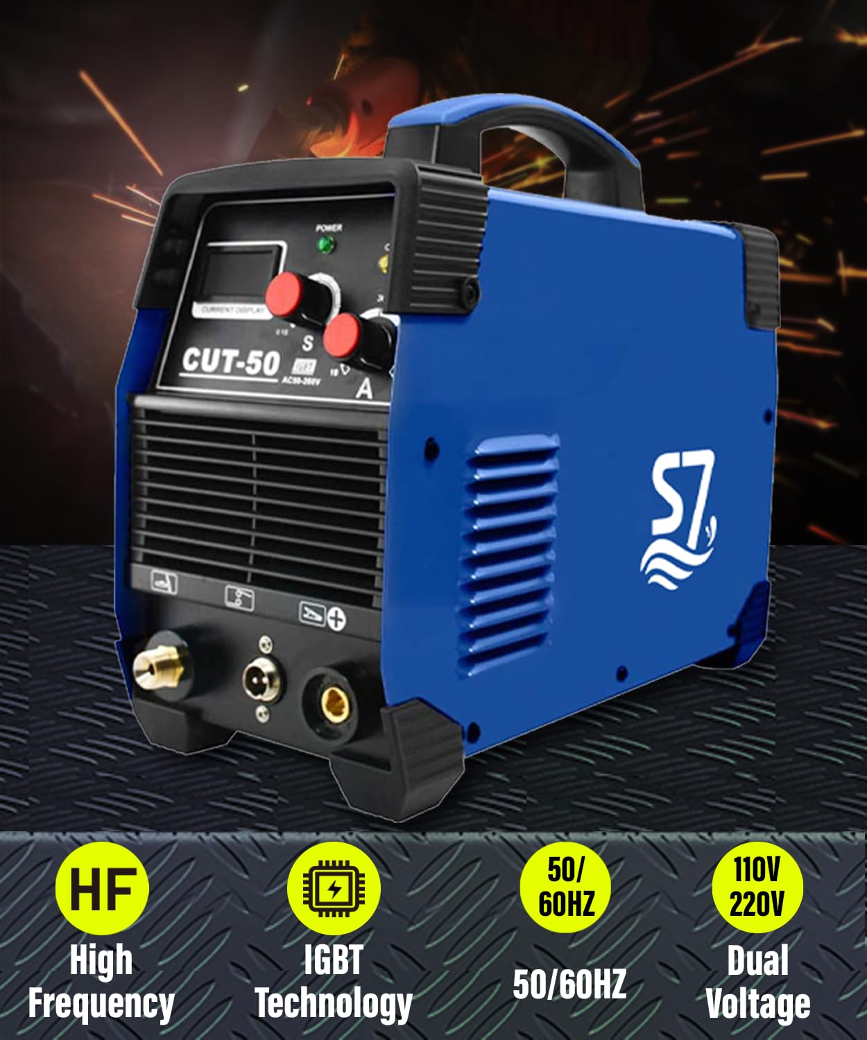 Plasma Cutter, CUT50 55Amp 110V/220V Dual Voltage IGBT Cutting Machine
