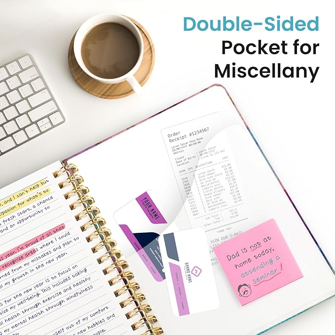 Lined Spiral Notebook Journal for Work, 300 Pages Thick B5 (7.1"x10") College Ruled Journal for Women & Writing, Hardcover Notebook for Note Taking, Perfect for Office Home School, Color Splash