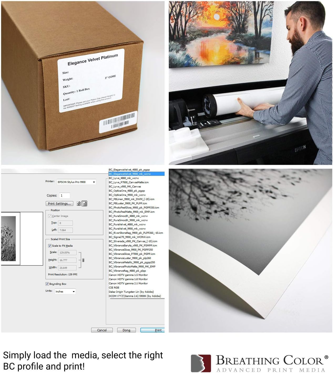 Elegance Velvet 17 in x 25 in, 25 Sheets is a Premium Matte 310 gsm, Cold Pressed Bright White Museum Grade Fine Art Inkjet Paper, Compatible with Most Dye-Based and Pigment Printers