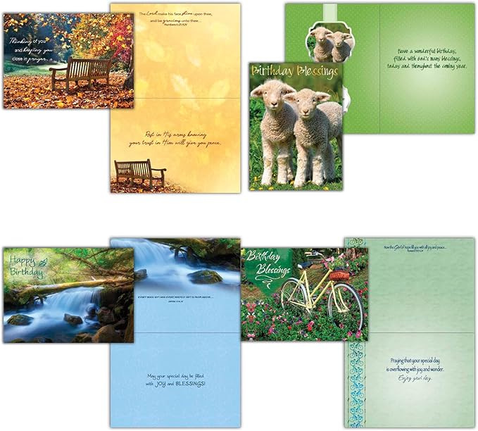 48 All Occasion Religious Greeting Cards Value Pack 1,King James Version Scriptures,Faith Based Greeting Cards,Assorted Designs including Religious Birthday, Thinking of You Cards