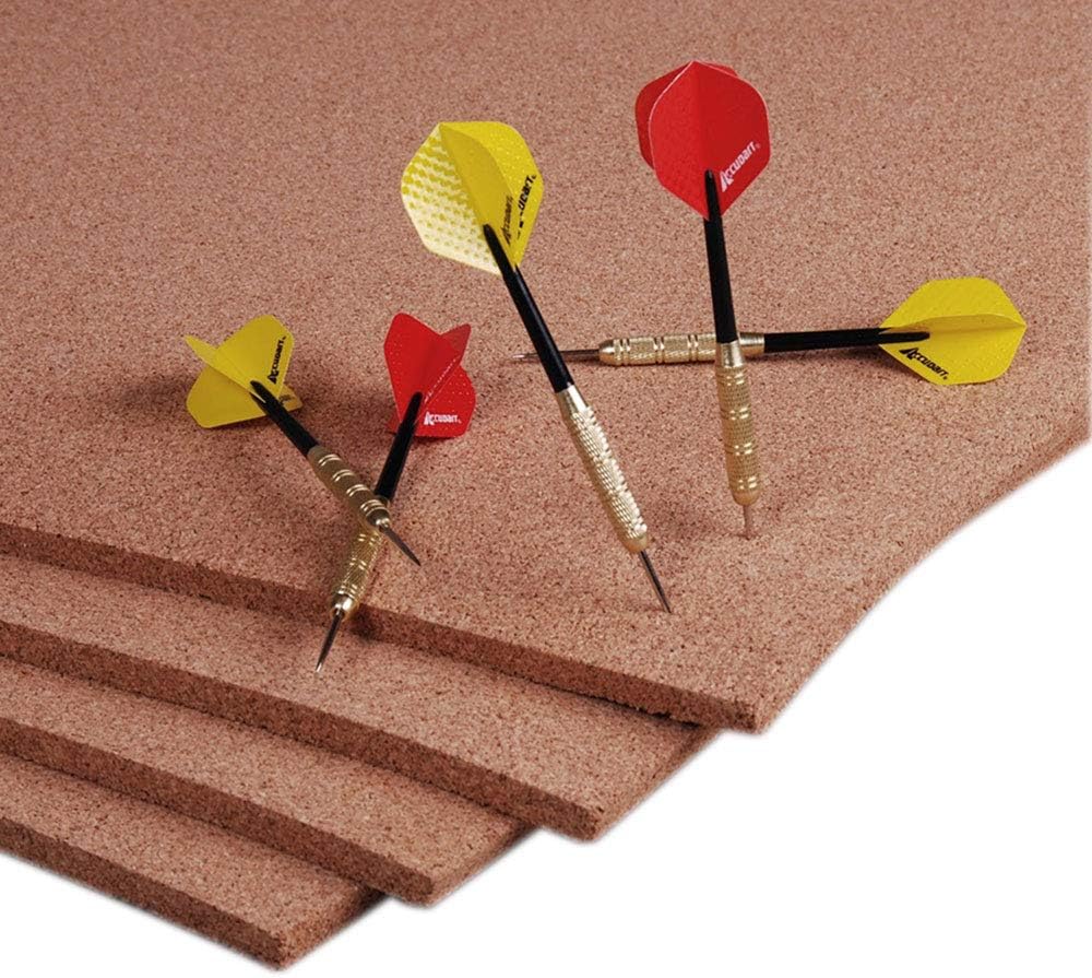 Manton Cork Premium Cork Roll - 4' x 5' x 1/2", 100% Natural Facing Grade Material for Bulletin Boards, Decorative Photo and Message Push Pin Displays - Perfect for Home, School, and Office