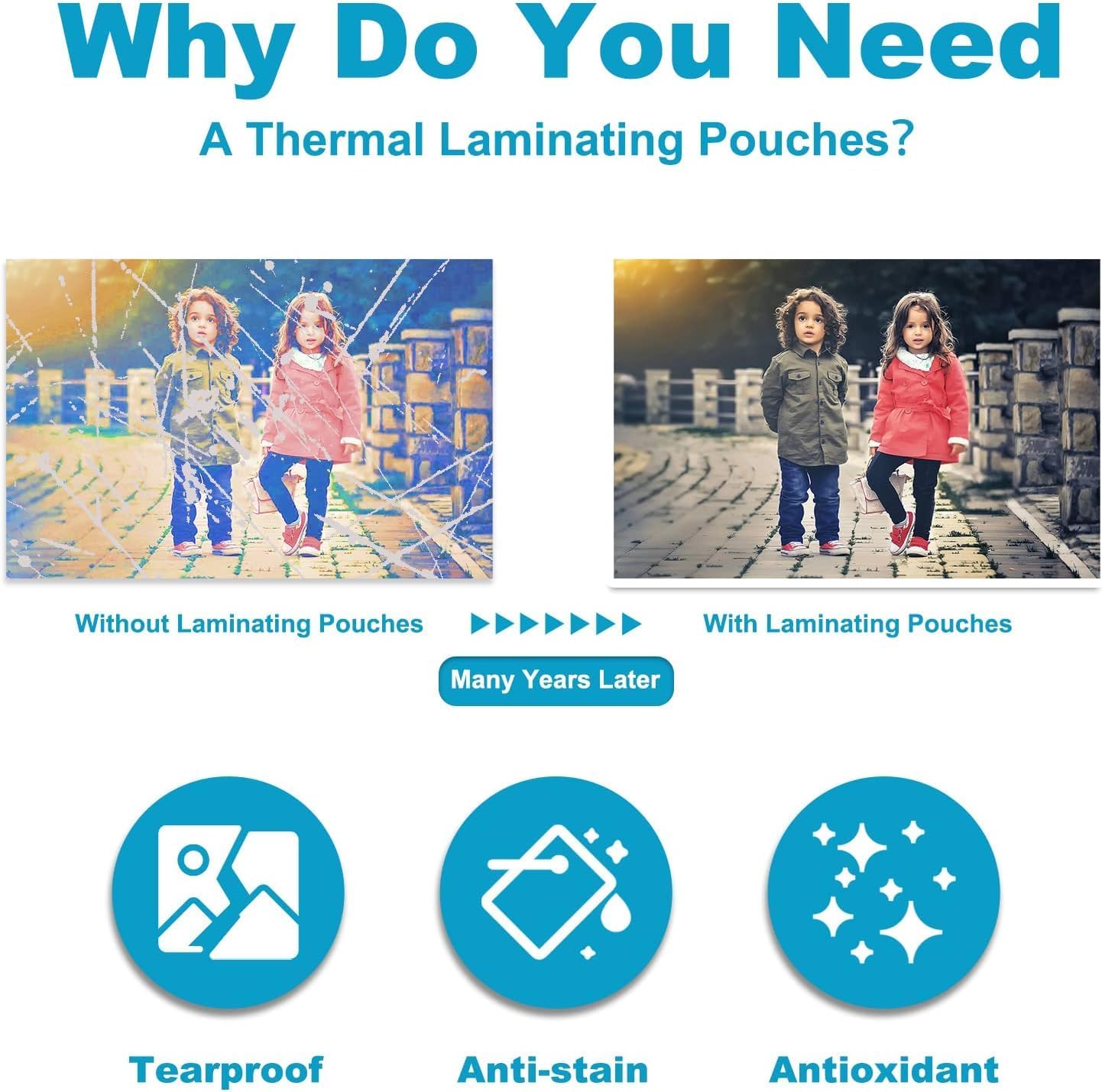 5 Mil Thermal Laminating Sheets, Holds 8.5 x 11 Inch Sheets, Clear Thermal Laminating Pouches for Laminator, 9 X 11.5-inches/Letter Size Thermal Laminating Paper, Round Corner 1000 Pack