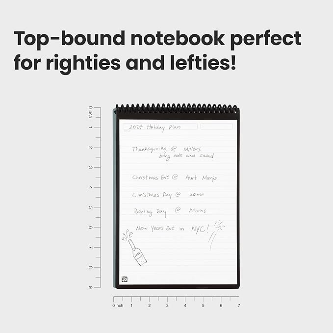 Rocketbook Flip - with 1 Pilot Frixion Pen & 1 Microfiber Cloth Included - Gray Cover, Executive Size (6" x 8.8")