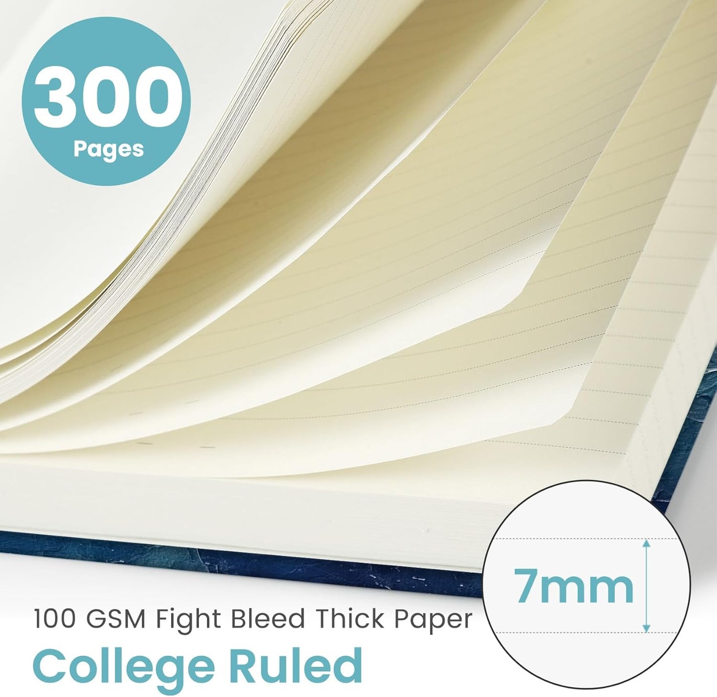 Lined Spiral Notebook Journal for Work, 300 Pages Thick B5 (7.1"x10") College Ruled Journal for Women & Writing, Hardcover Notebook for Note Taking, Perfect for Office Home School Supplies, Sunset