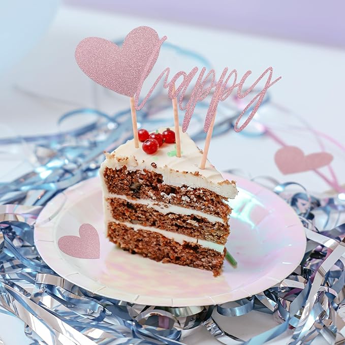 Pink Glitter Cardstock 8.5x11 Double-Sided 24 Sheets, Goefun No-Shed Glitter Paper 280GSM/100lb Pink Card Stock for Valentine Cards, Gift Wrapping, Birthday, Anniversary, Greetings