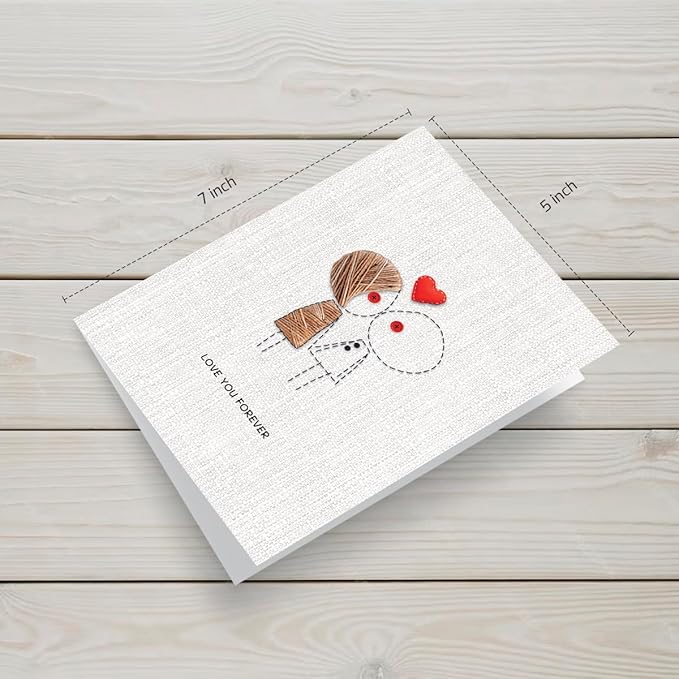 Anniversary Card for Couple Husband Wife, Happy Anniversary to Her Him, Romantic Wedding Love Gifts Valentines Day Card (Sewing Theme)