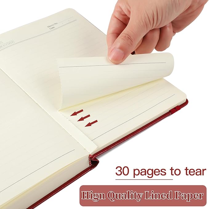 Journal Notebook Journal for Men/Women Journals for Writing A5 180Sheets 360Pages College Ruled Notebook 100gsm Lined Paper Leather Hardcover Journal 5.9'' X 8.4'' (Red)