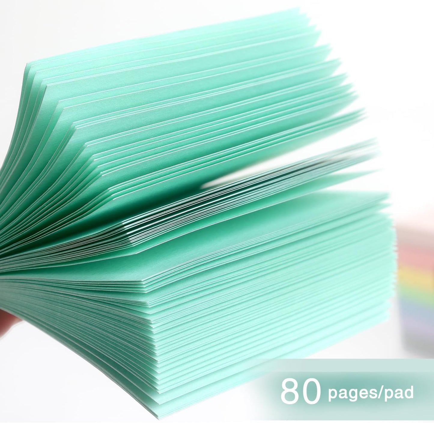 Sticky Notes 3x3 Inch, 8 Pads Light Colors Self-Adhesive, 8 Assorted Pastel Colors, 80 Sheets/Pad, Reusable Notepads for Office, School, and Home