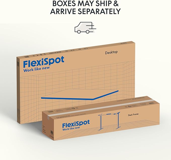 FLEXISPOT EN1 One Piece Standing Desk, 48 x 24 Inches Height Adjustable Desk Electric Stand up Desk Home Office Table for Computer Laptop (White Frame + Maple Desktop)