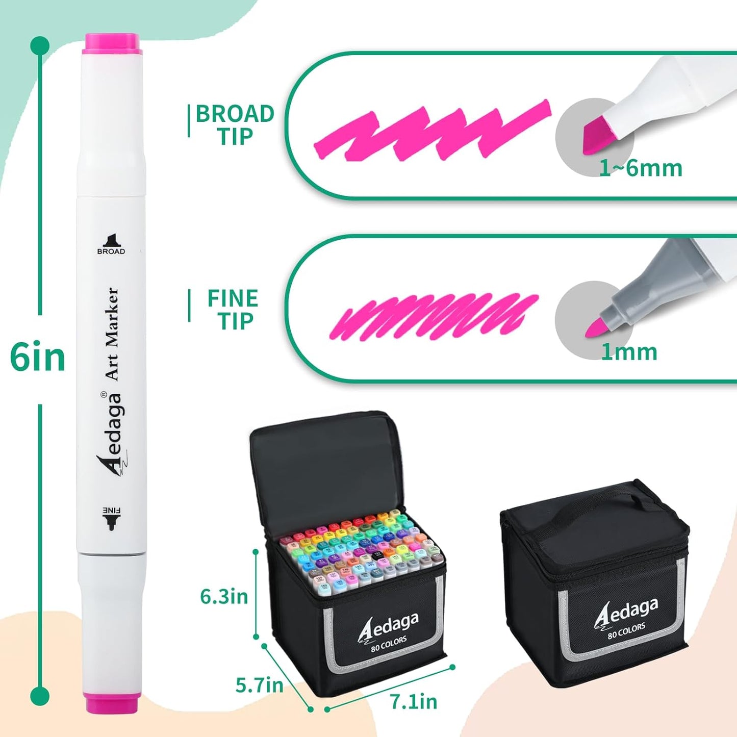 80 Colors Alcohol Markers with Free App, Dual Tip Art Marker with Kickstand Case for Artists Adults and Kids. Alcohol Based Markers for Coloring Painting Sketching and Drawing, Great Gift