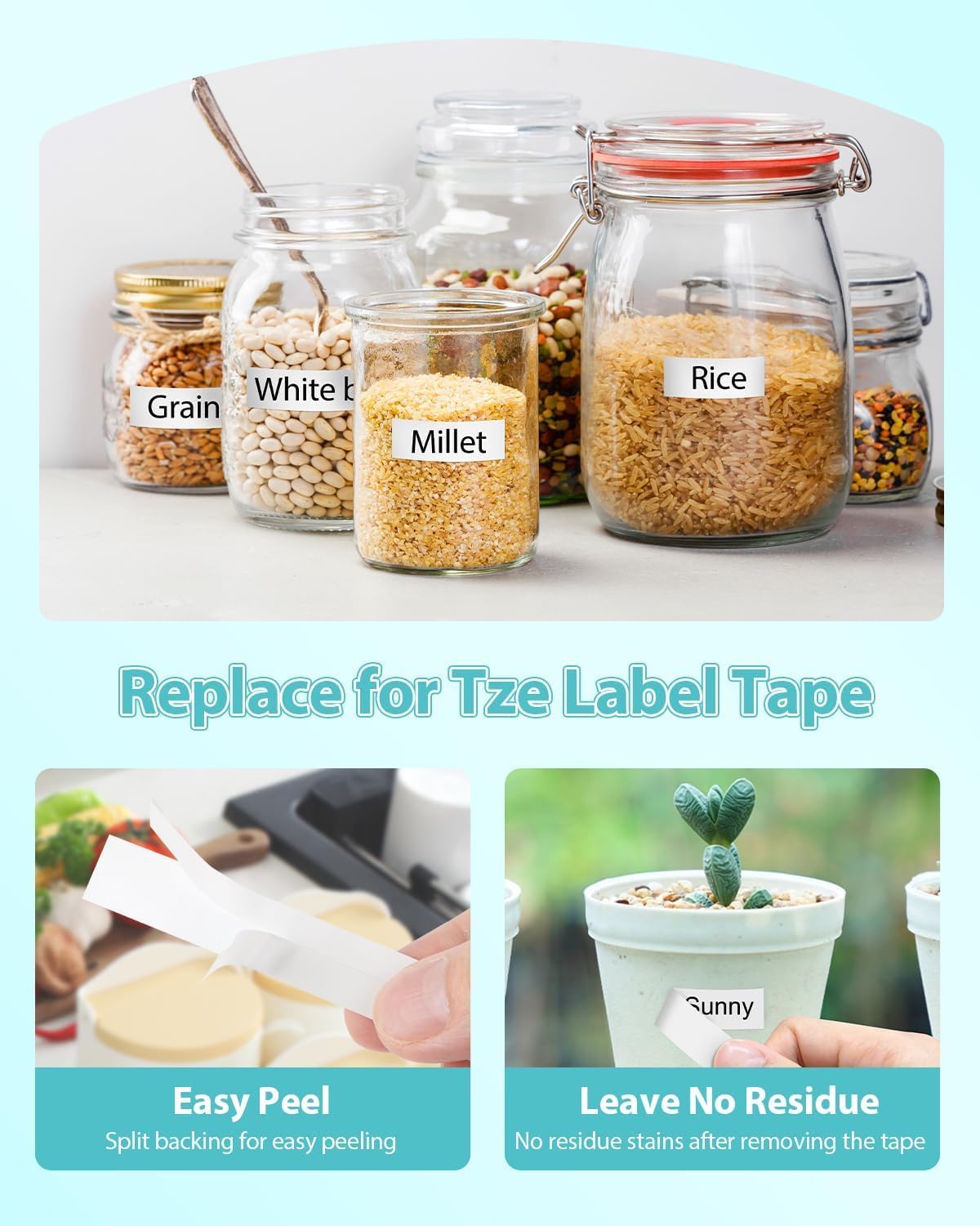 Unismar 5-Pack TZ Tape 12mm 0.47 Laminated White Compatible for Brother P Touch Label Maker Tape TZe-231 TZe231 TZe-2312pk 1/2" Refills for Ptouch PT-D220 D210 D610BT D200 1280, Black on White