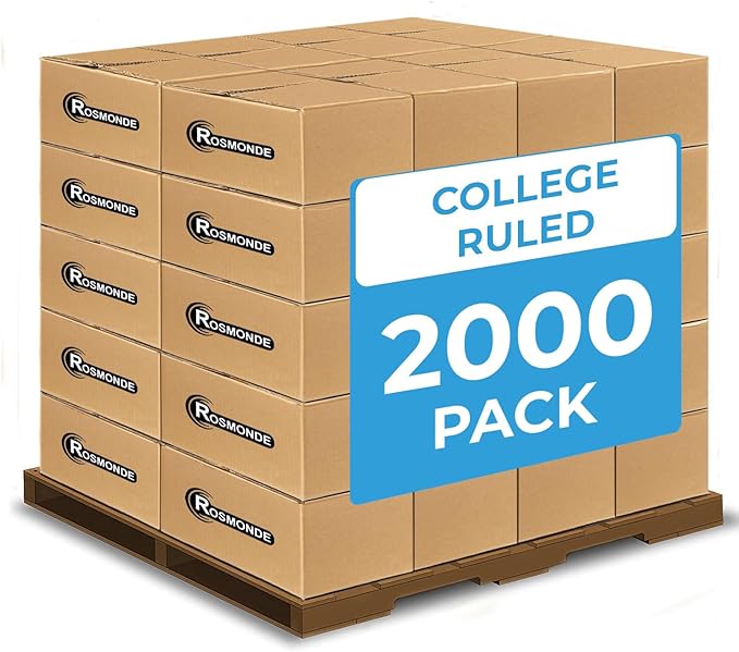 2000 Pack (Pallet) Composition Notebook Bulk, College Ruled, Full Pallet of Composition Notebooks, 200 Pages (100 Sheets), 9-3/4 x 7-1/2, Bulk Notebooks for School & Office, 4-7 Days Transit