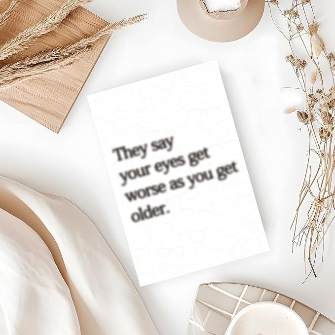 Funny Birthday Card Gift for Him, Her, Husband, Wife, Dad, Mom, Friends – 'Glasses Make You Look Smarter' – Cute Birthday Gift for Eyeglass Wearers, Happy Birthday Card