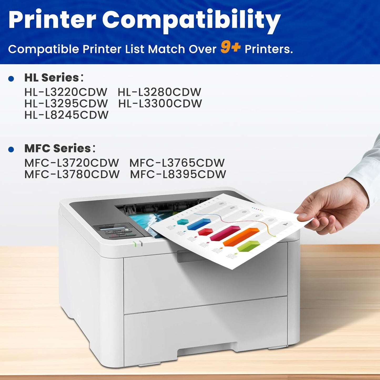 TN229XL Toner Cartridge MFC-L3780CDW Compatible for Brother TN229XL TN229 Replacement TN-229 XL Toner Cartridges 4 Pack Work with MFC-L3780CDW HL-L3280CDW MFC-L3720CDW HL-L3220CDW HL-L3300CDW Printes