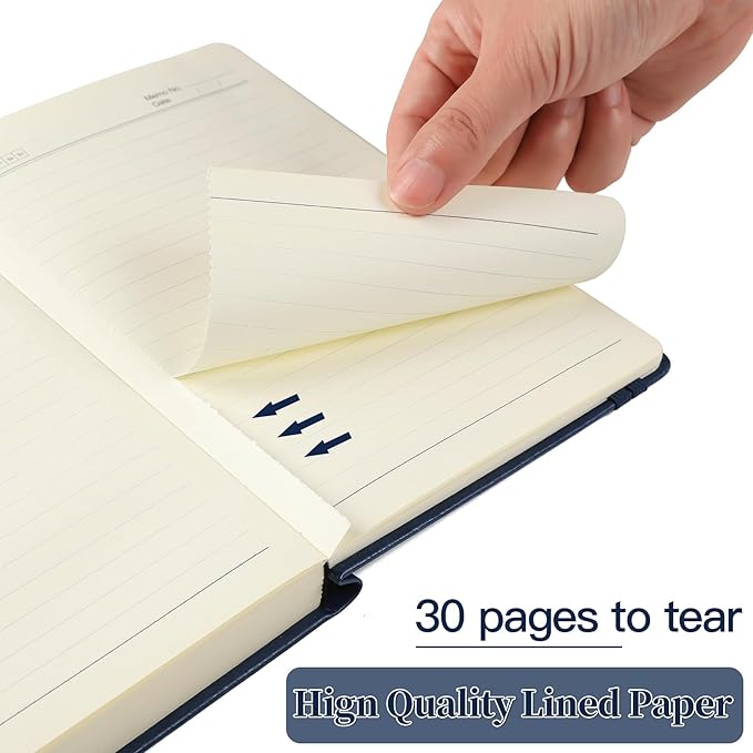 Journal Notebook Journal for Men/Women Journals for Writing A5 180Sheets 360Pages College Ruled Notebook 100gsm Lined Paper Leather Hardcover Journal 5.9'' X 8.4'' (Dark Blue)