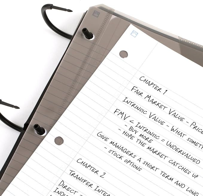 Five Star Flex Refillable Notebook + Study App, College Ruled Paper, 1-1/2 Inch TechLock Rings, Pockets, Tabs and Dividers, 300 Sheet Capacity, Black (29324AA2)