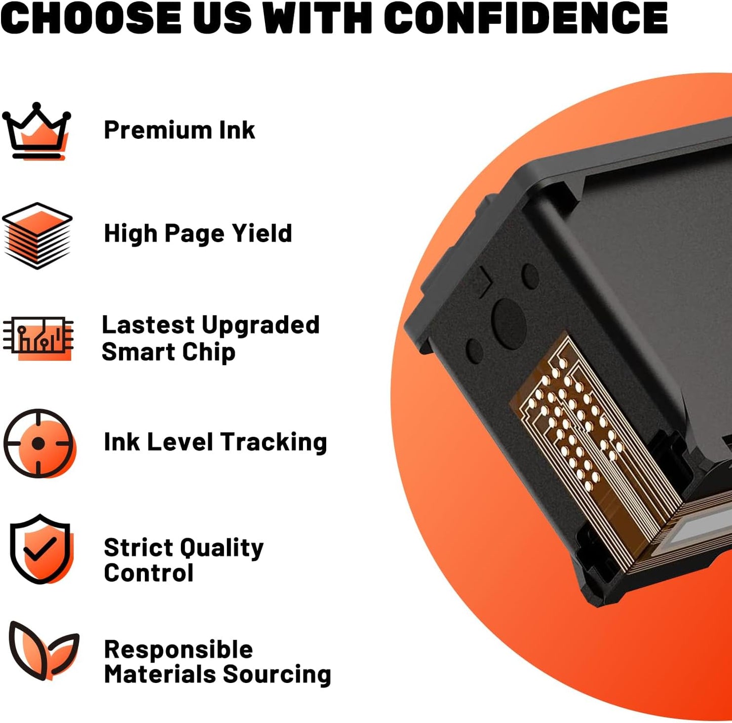 COCCINK 63XL Ink Cartridge for HP Officejet 3830 3833 4652 4655 5212 5222 5255 5258 Deskjet 3630 3632 2130 Envy 4511 4512 4520 Printer Remanufactured Inkjet for HP 63 XL Black and Color Combo Pack