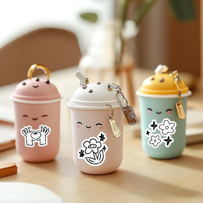 Printable Vinyl Sticker Paper for Inkjet Printer - Glossy White - 22 Decal Label Self-Adhesive Sheets 8.5"x11"- Dries Quickly