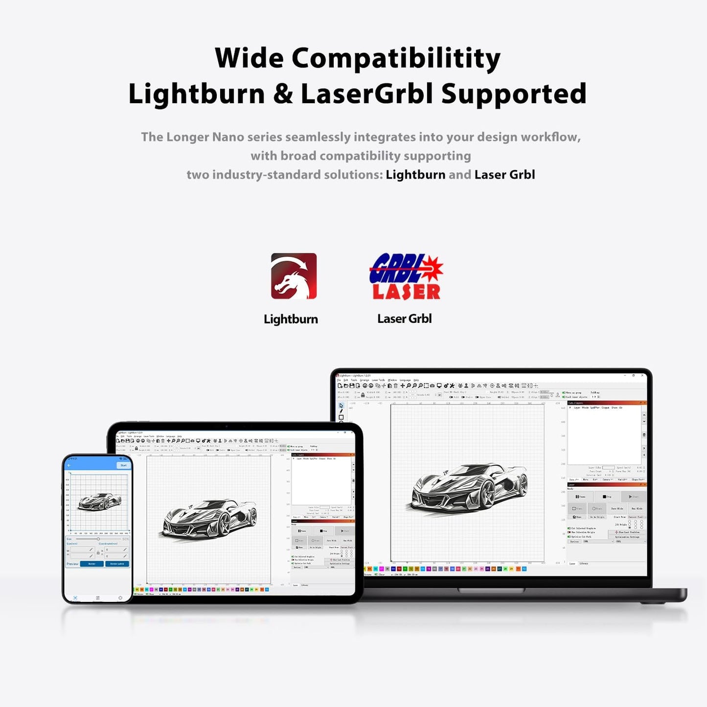 Longer Nano Portable 6W Laser Engraver, 6000mW Output Laser Cutter Machine, DIY Engraver Tool for Wood, Acrylic, Leather, Cloth, Metal, Ceramics,5000mm/s High-Speed