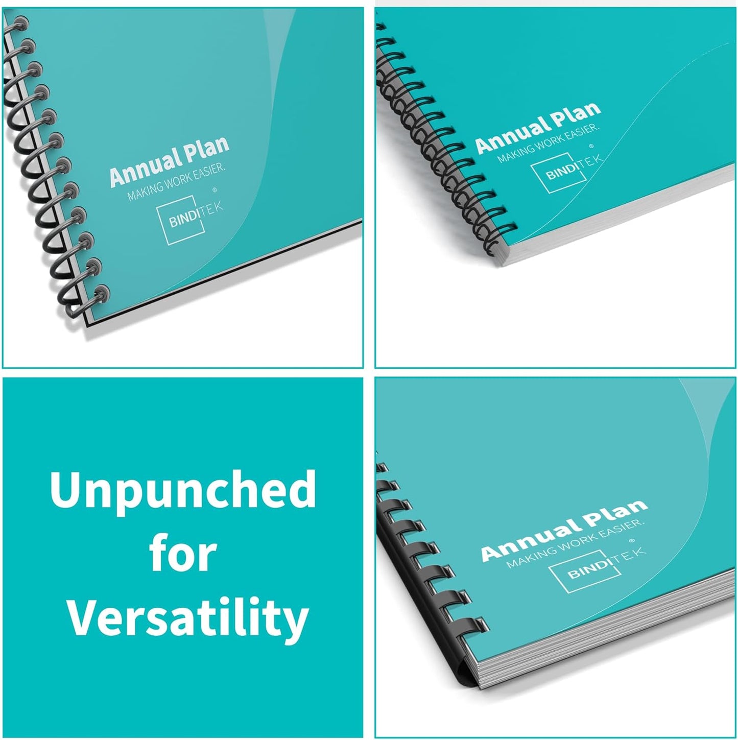 Binditek 100 Pack 10 Mil Binding Presentation Covers, Ultra Clear Report Binding Covers, 8-1/2 x 11 Inches, Letter Size, Square Corners, Un-Punched, for Students and Coworkers