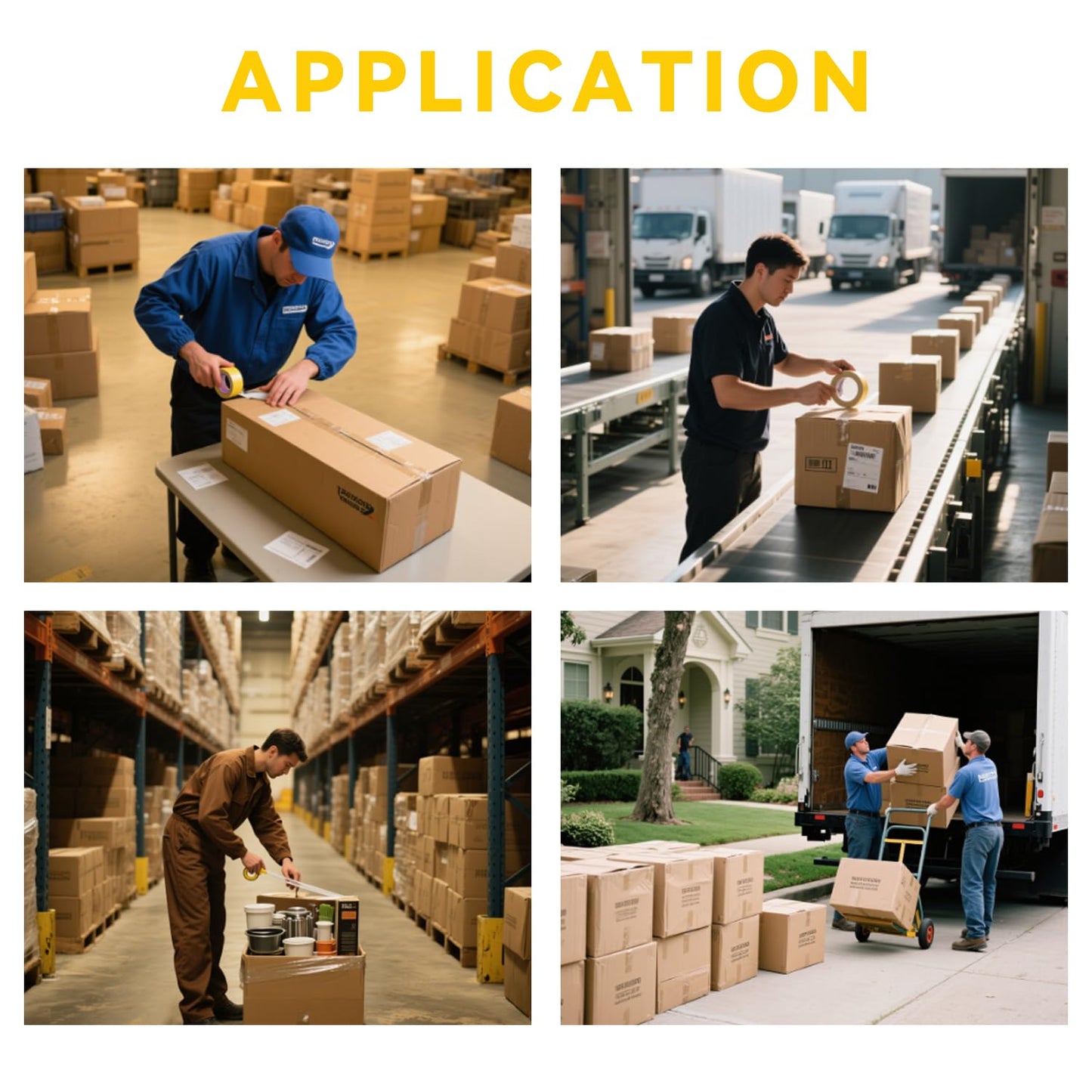 Clear Packing Tape Refills, Total 1320 yd., Heavy Duty Shipping Tape, Each 2 inch x 110 Yards x 2 mil Thick for Shipping, Packaging, Sealing and Moving 12 Rolls