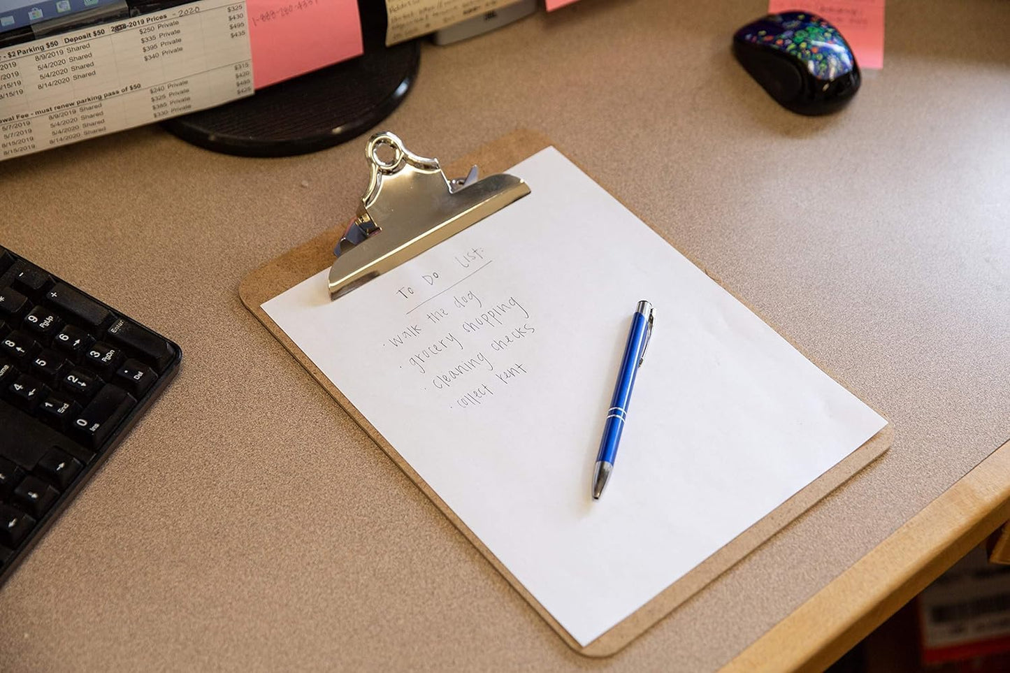 Letter Size Clipboard with Butterfly Clip (Pack of 5) - 9'' x 12.5'' Large Wood Clipboards for Classroom, Clipboards for Kids | Hardboard for Office, College, Teacher & Back to School Supplies