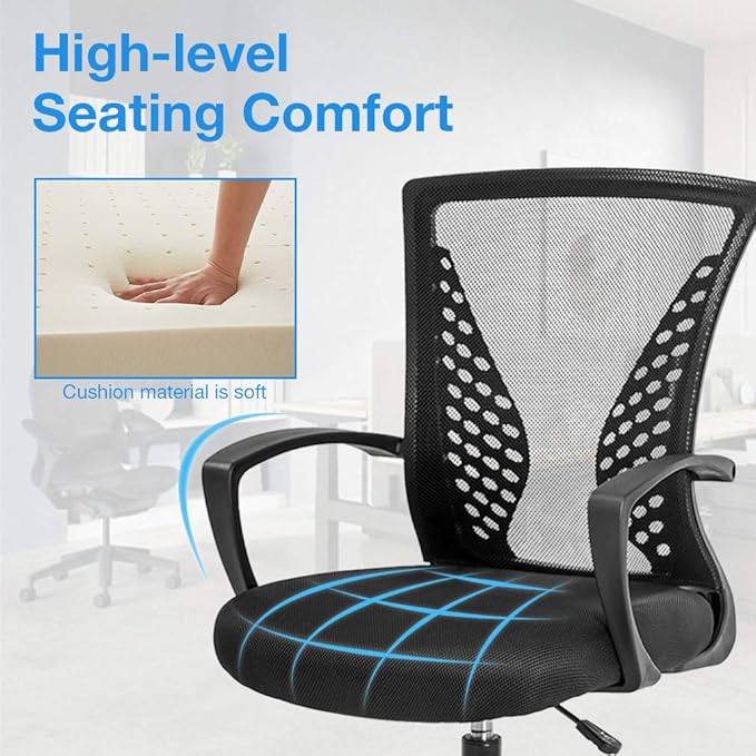 Drafting Chair Tall Office Chair Standing Desk Chair Adjustable Height with Arms Foot Rest Back Support Rolling Swivel Desk Chair Mesh Drafting Stool for Adults
