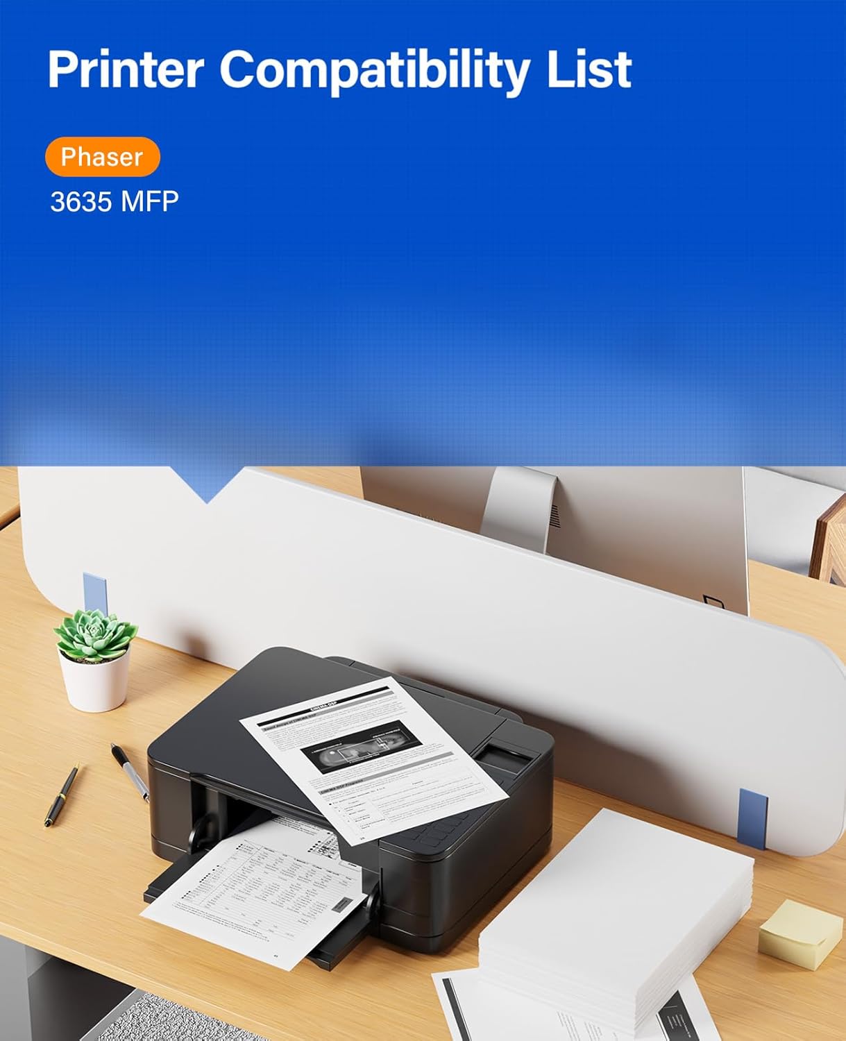 Phaser 3635 Toner Cartridge Replacement for Xerox 108R00795 Black Toner Remanufactured Cartridge Work for Phaser 3635 MFP Series Printer (10,000 Pages, 1-Black)