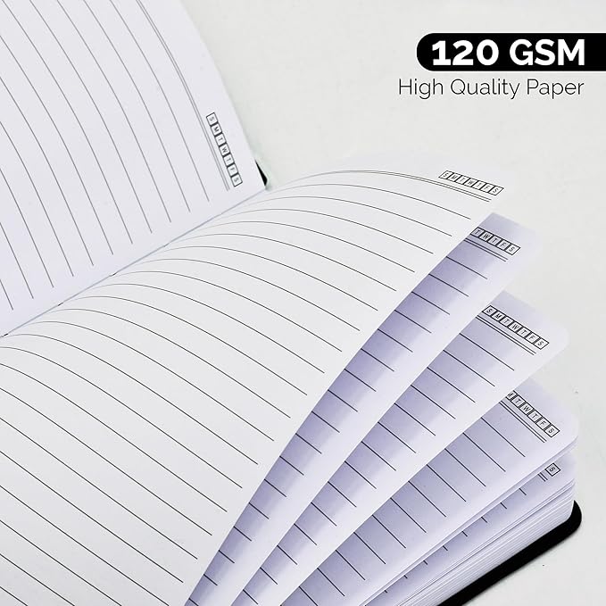 Nextnoid Hardcover Lined Journal Notebook - 120 GSM Thick Paper, Medium A5-256 Pages - Perfect For Writing, Journaling and Note-Taking (Brown, Ruled)