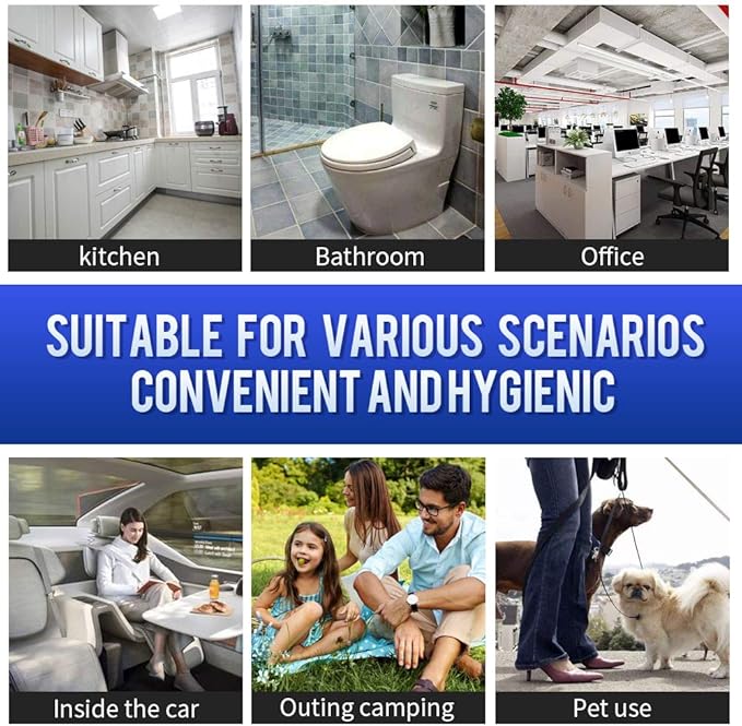 SWIHELP Trash Bags, 4 Gallon / 15 Liters Small Garbage Bags for Office, Kitchen,Bedroom Waste Bin,Colorful Portable Strong Rubbish Bags,Wastebasket Bags 240 Counts