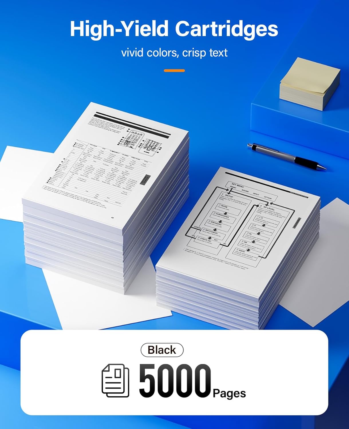 3315 3325 Toner Cartridge Black High Capacity 1-Pack Replacement for Xerox 106R02305 106R02307 Toner Compatible with Xerox Workcenter 3315 3325 3315DN 3325DN 3325DNI Laser Printer Ink All-in-One Copy